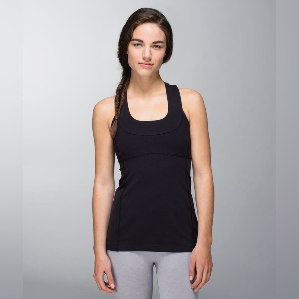 Lululemon black racer back tank size small